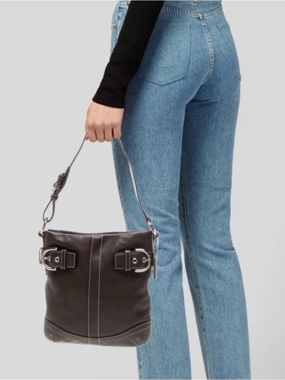 Coach Vintage 2005 Soho Slim Chocolate Brown Leather Shoulder Bag, No Callouts